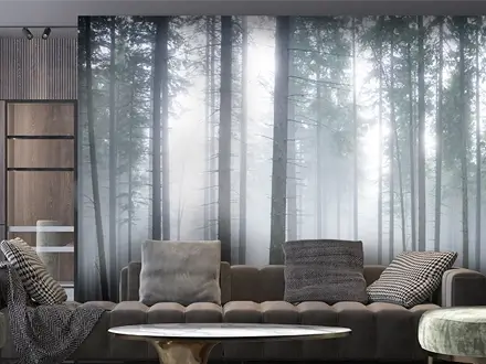 Fototapete nach Maß mit Druck im Wohnzimmer - Inspiration