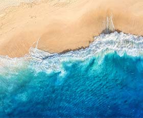 Fototapete Luftaufnahme Strand