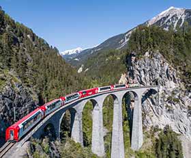 Bilder mit Rahmen Landwasserviadukt